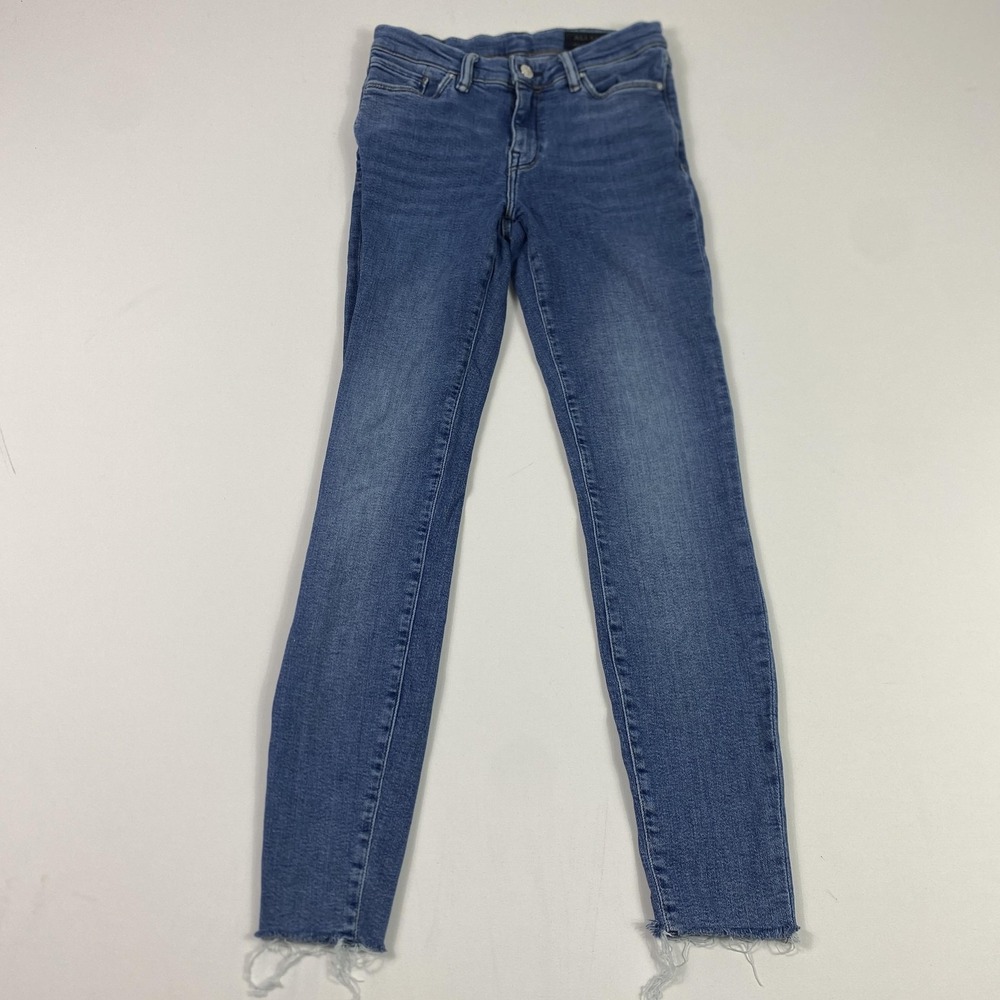 AllSaints Jeans Womens‎ 25 Blue Grace Ankle Raw Hem Skinny Stretch WE029R